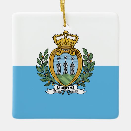 Flagge San Marino Keramikornament (Vorderseite)