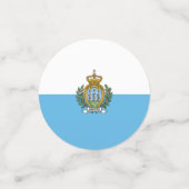 Flagge San Marino Konfetti (Klein Vorderseite)