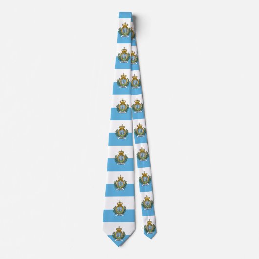 Flagge San Marino Krawatte (Vorderseite)