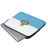Flagge San Marino Laptopschutzhülle (Vorne Knopf)