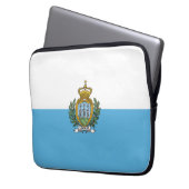 Flagge San Marino Laptopschutzhülle (Vorderseite Links)