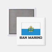 Flagge San Marino Magnet (Vorderseite/Rückseite)