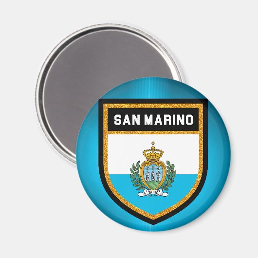 Flagge San Marino Magnet (Vorderseite/Rückseite)