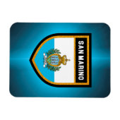 Flagge San Marino Magnet (Horizontal)