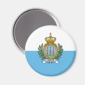Flagge San Marino Magnet (Vorderseite/Rückseite)