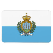 Flagge San Marino Magnet (Horizontal)