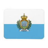 Flagge San Marino Magnet (Horizontal)