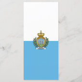 Flagge San Marino Menükarte (Rückseite)