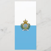 Flagge San Marino Menükarte (Vorderseite)