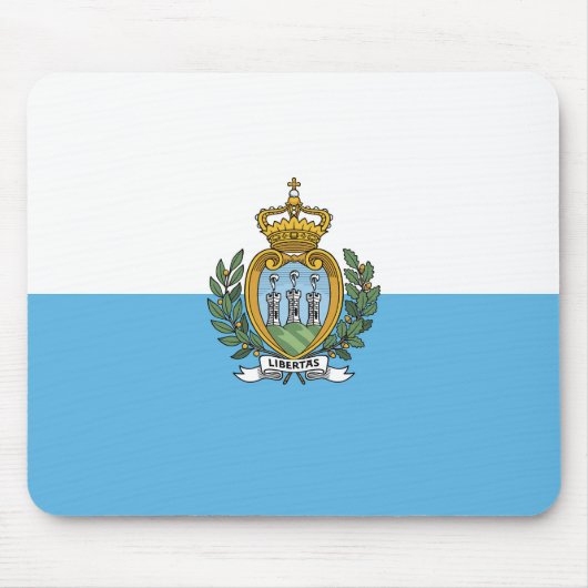 Flagge San Marino Mousepad (Vorne)