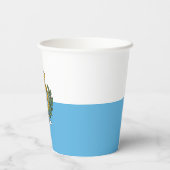 Flagge San Marino Pappbecher (Rückseite)