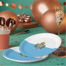 Flagge San Marino Pappteller