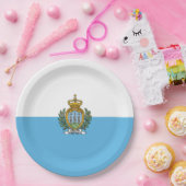 Flagge San Marino Pappteller (Party)