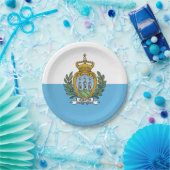 Flagge San Marino Pappteller (Party)