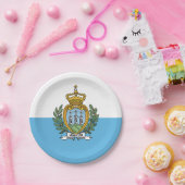 Flagge San Marino Pappteller (Party)