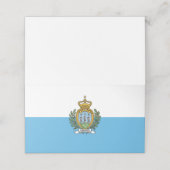Flagge San Marino Platzkarte (Außenseite Aufgefaltet)