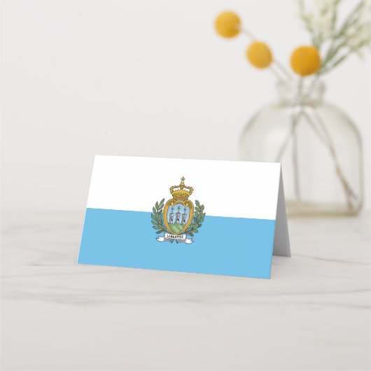 Flagge San Marino Platzkarte (Vorderseite)