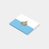Flagge San Marino Post-it Klebezettel (angewinkelt)