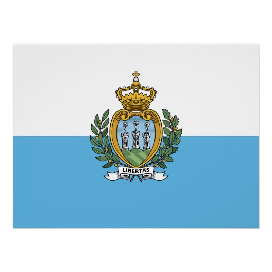 Flagge San Marino Poster (Vorderseite)