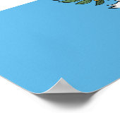 Flagge San Marino Poster (Ecke)