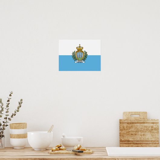 Flagge San Marino Poster (Küche)