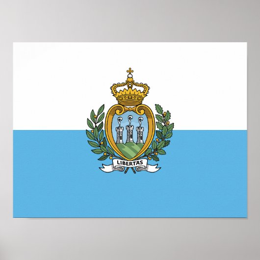 Flagge San Marino Poster (Vorne)