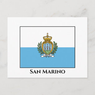 Flagge San Marino Postkarte
