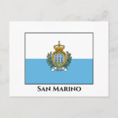 Flagge San Marino Postkarte (Vorderseite)