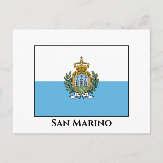 Flagge San Marino Postkarte (Vorderseite)