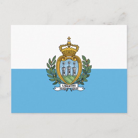 Flagge San Marino Postkarte (Vorderseite)