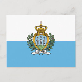 Flagge San Marino Postkarte