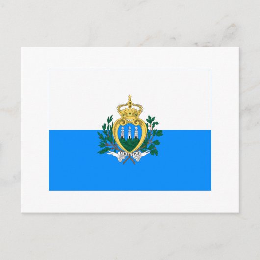 Flagge San Marino Postkarte (Vorderseite)