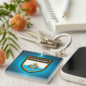 Flagge San Marino Schlüsselanhänger (Vorderseite rechts)