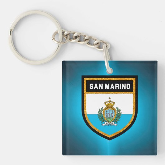 Flagge San Marino Schlüsselanhänger (Vorderseite)