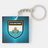 Flagge San Marino Schlüsselanhänger (Rückseite)