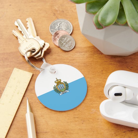 Flagge San Marino Schlüsselanhänger (Schreibtisch)