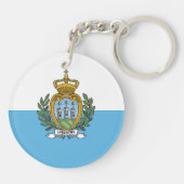 Flagge San Marino Schlüsselanhänger (Rückseite)