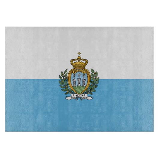 Flagge San Marino Schneidebrett (Vorderseite)