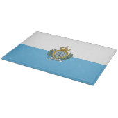 Flagge San Marino Schneidebrett (Ecke)