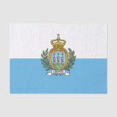 Flagge San Marino Seidenpapier (Vorderseite)