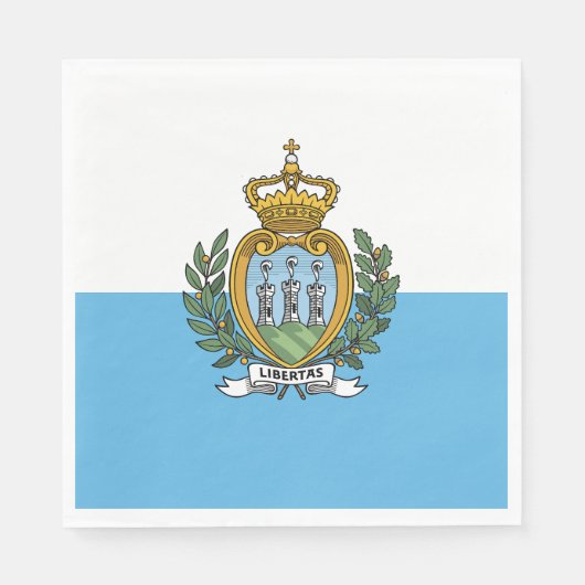 Flagge San Marino Serviette (Vorderseite)