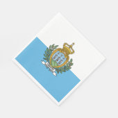 Flagge San Marino Serviette (Ecke)