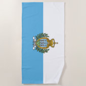 Flagge San Marino Strandtuch (Vorderseite)