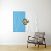 Flagge San Marino Wandteppich (Beispiel (Horizontal))
