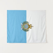 Flagge San Marino Wandteppich (Vorderseite (Horizontal))