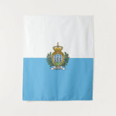 Flagge San Marino Wandteppich (Vorderseite)