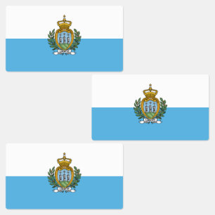 Flagge San Marinos Etiketten