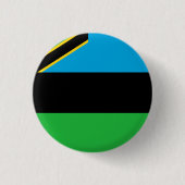 Flagge Sansibars Button (Vorderseite)