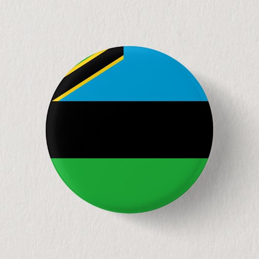 Flagge Sansibars Button (Vorderseite)