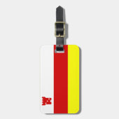 Flagge Santa Barbara, kalifornische Gepäckmarke Gepäckanhänger (Vorderseite vertikal)